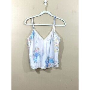 VTG Lindsey Roscoe Farr West Floral Cami L Purple Cottage Lingerie 90s Fairy